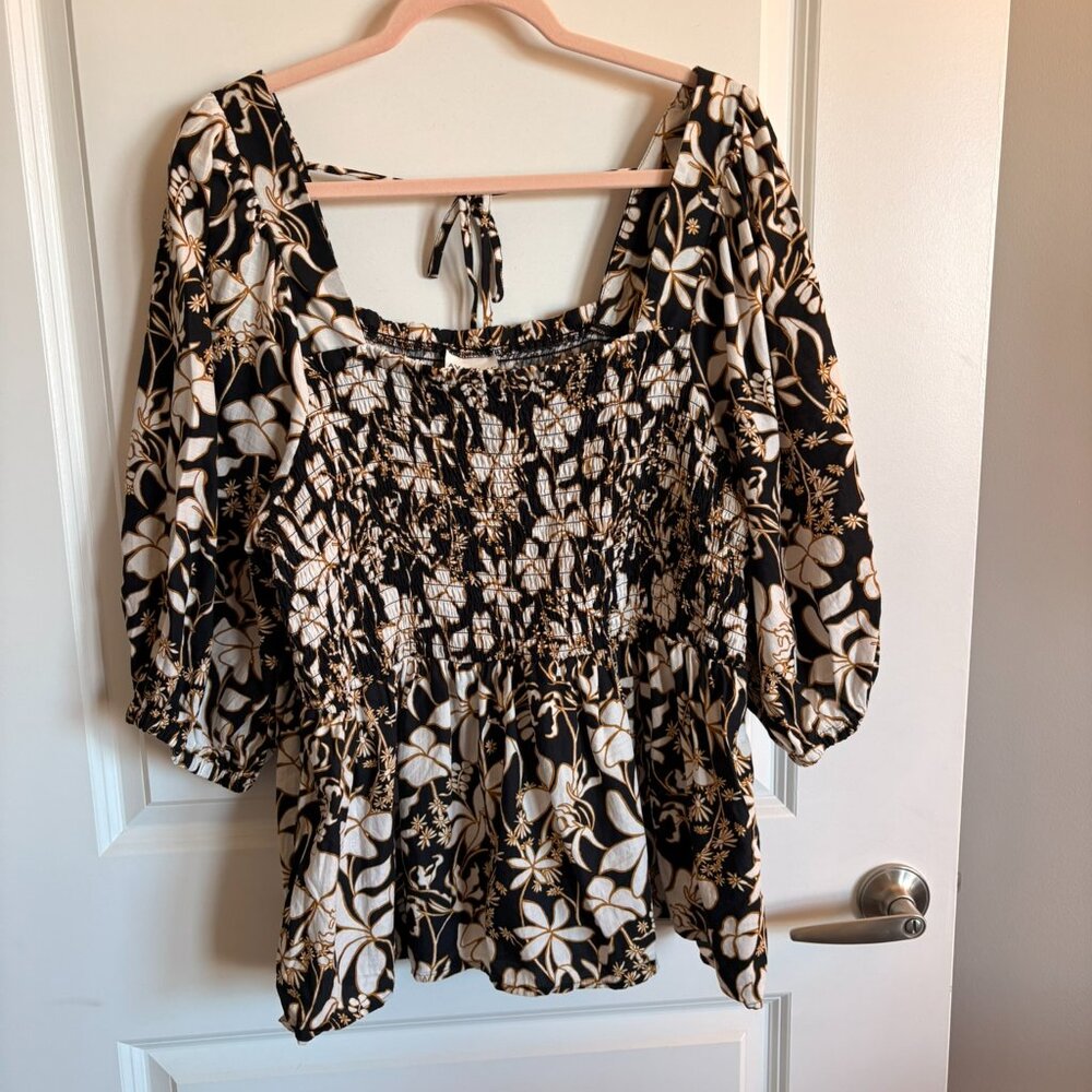 Ava & Viv Patterned Summer Blouse